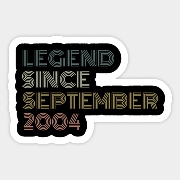 Legend Since September 2004 Sticker by undrbolink